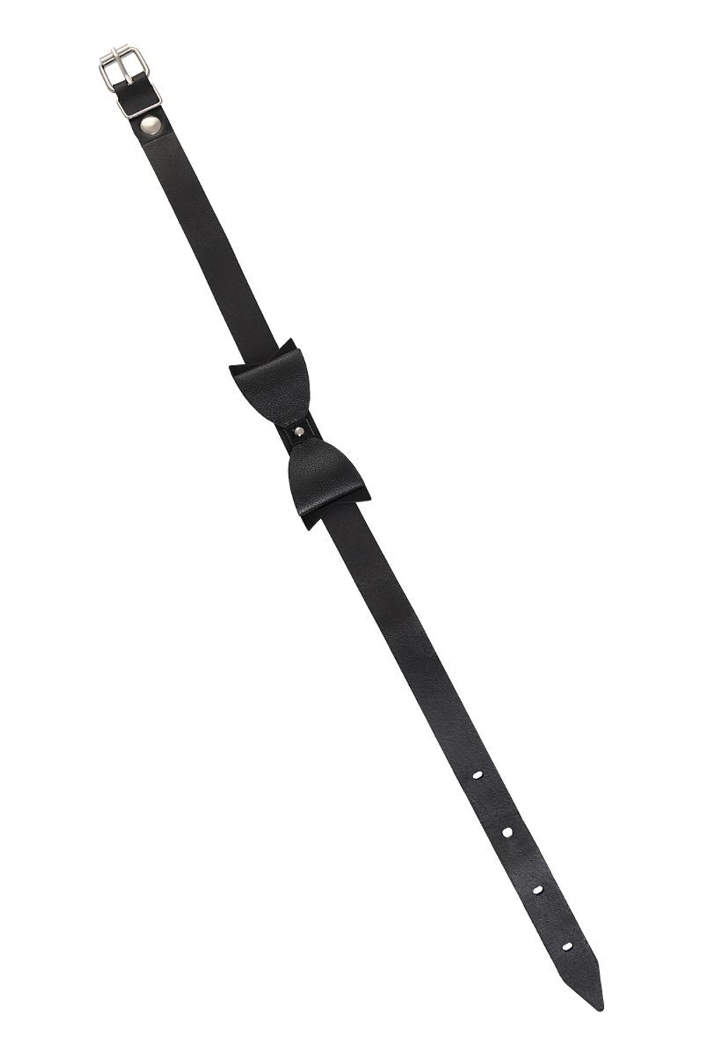 Черный чокер с бабочкой (Цвет: черный)