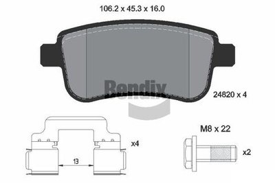 BENDIX Braking - BPD1133-BEN - Brake Pad Set, disc brake