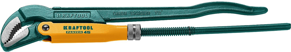 KRAFTOOL PANZER-45, №2, 1.5″, 440 мм, трубный ключ с изогнутыми губками (2735-15)
