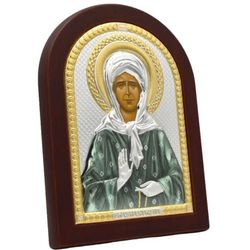 Матрона Московская. Небольшая серебряная икона.