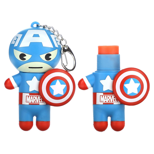 Lip Smacker, Marvel Captain America, бальзам для губ, красный, белый и сине-ягодный, 4 г (0,14 унции)