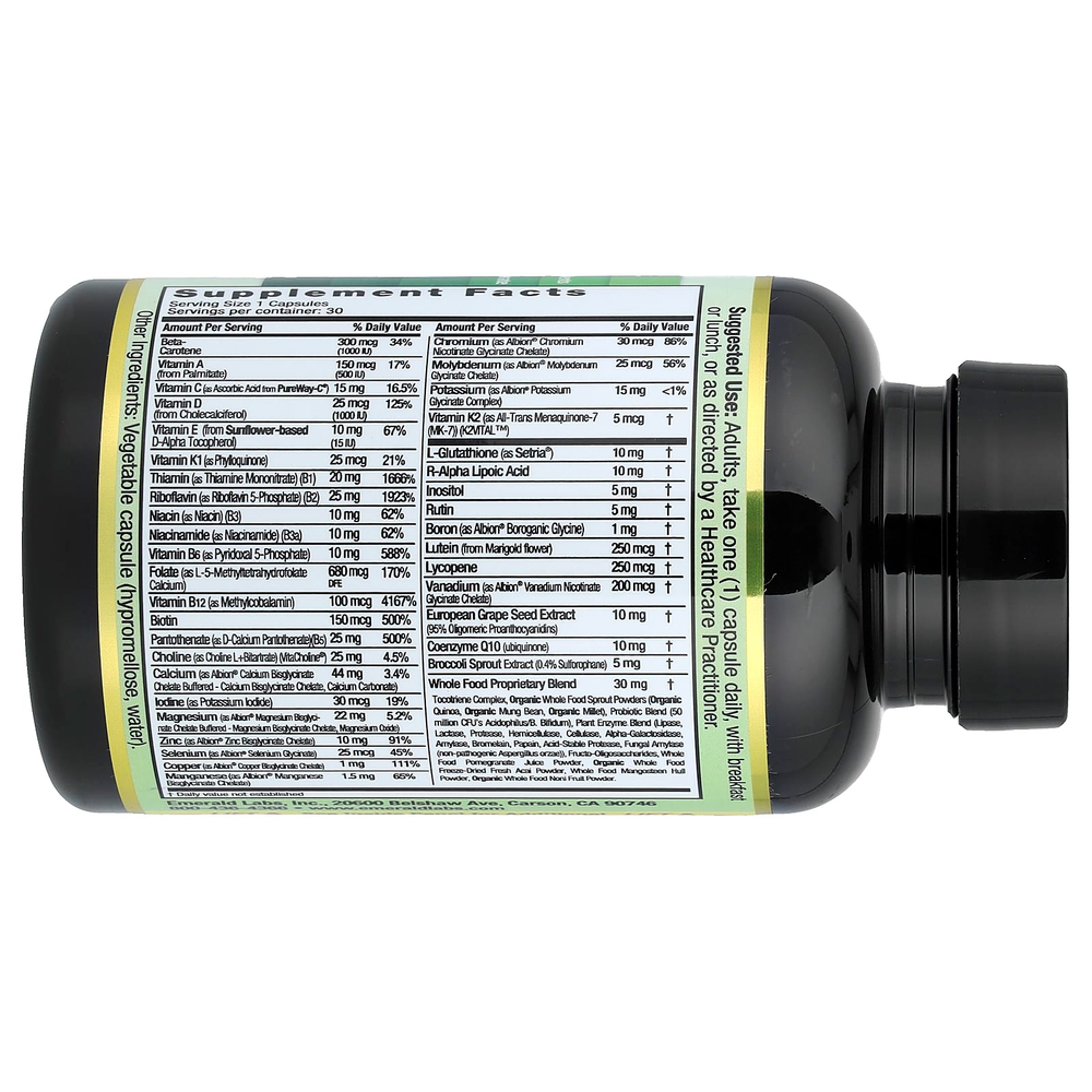 Emerald Laboratories, мультивитамины для женщин старше 45 лет, 1 раз в день, 30 растительных капсул
