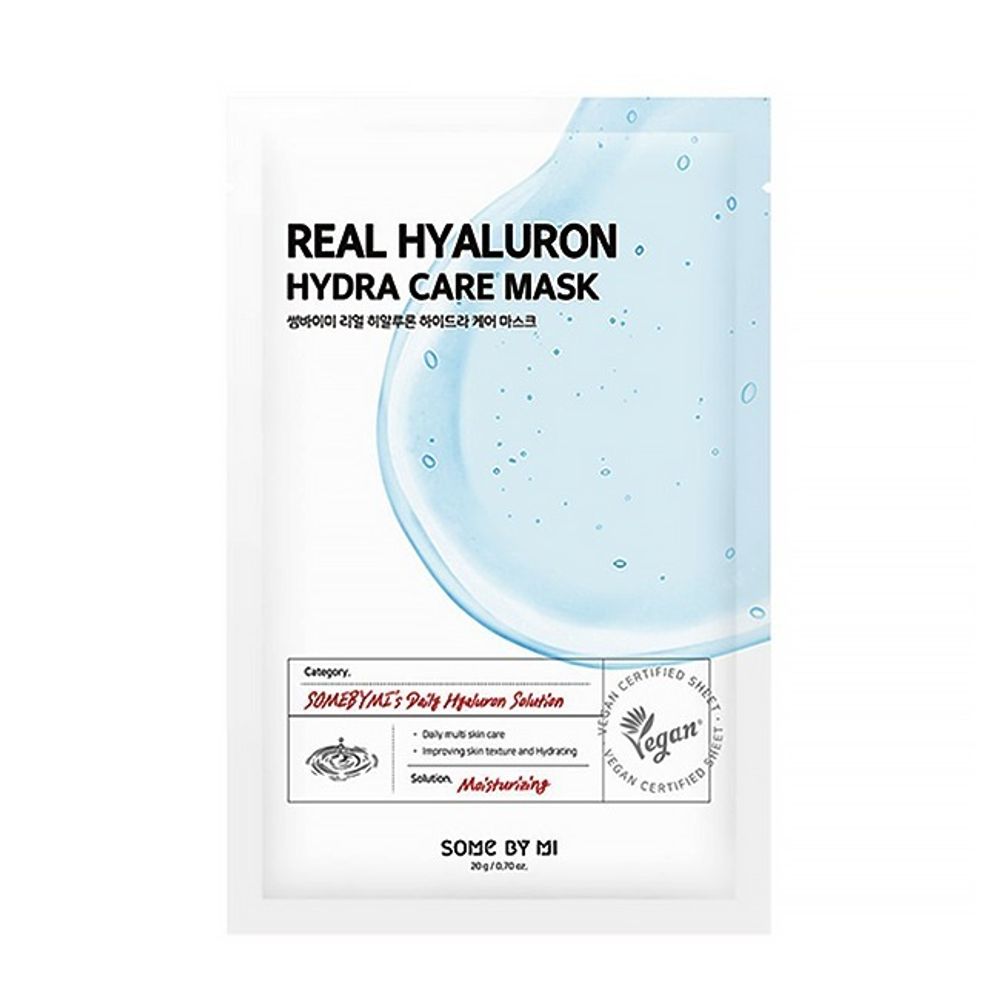 Маска тканевая для лица Some By Mi Real Hyaluron Hydra Care Mask Гиалуроновая кислота 20 г