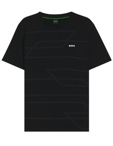 Мужская теннисная футболка BOSS Pattern GOC - black