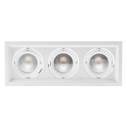 Светильник светодиодный встраиваемый Даунлайт ЭРА SKD-13-36-40K-W20 3х20Вт 4000K 5400Лм 390х150х110 5 лет гарантии | Downlight