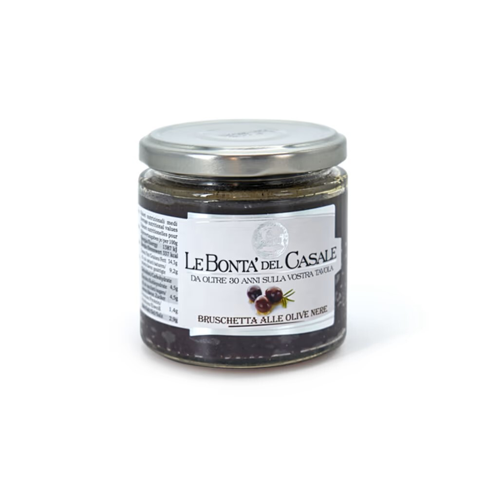 Le Bonta Брускетта с черными оливками 212 мл