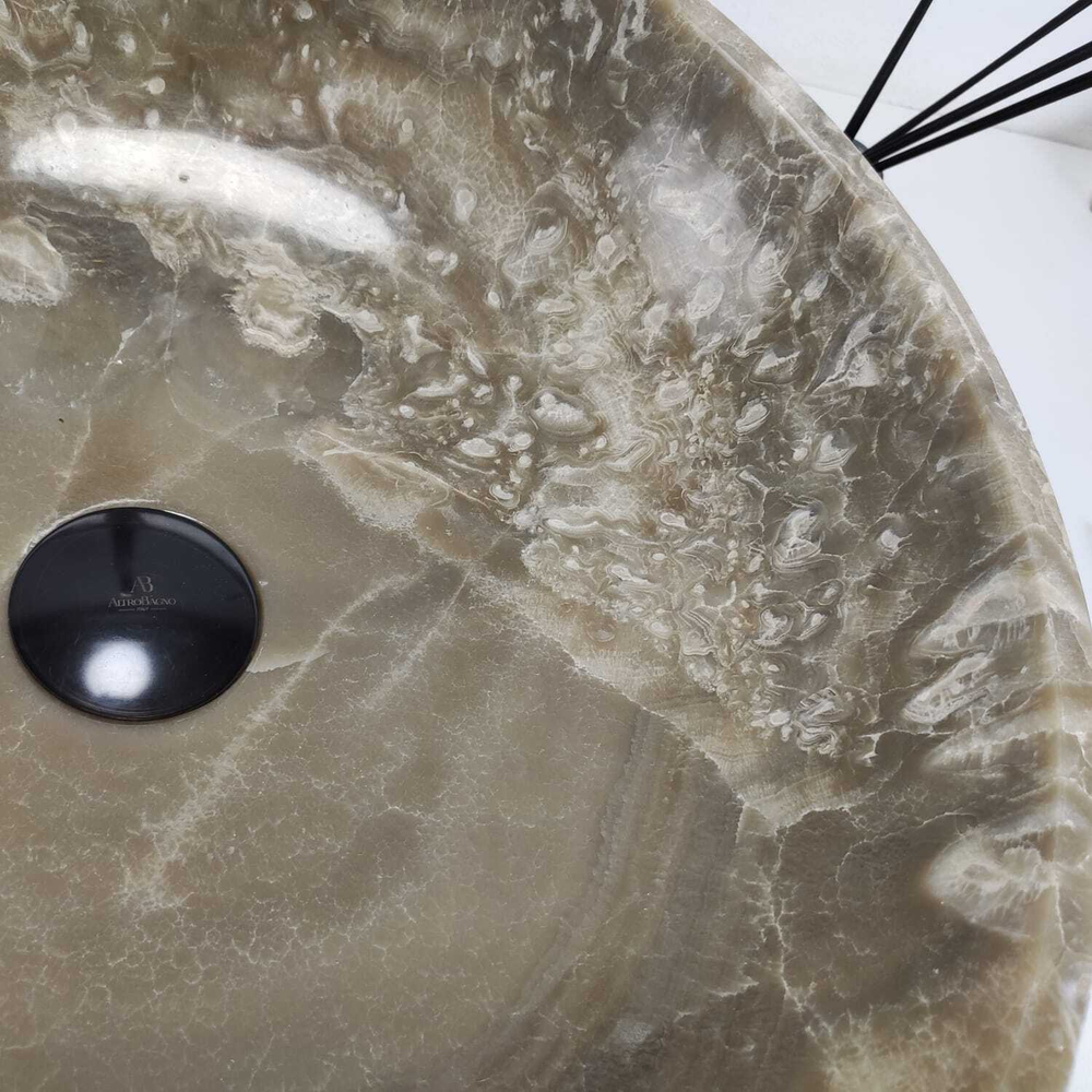 Раковина из оникса Bowl Grey Medium TinLip BO-60987 45*45*15