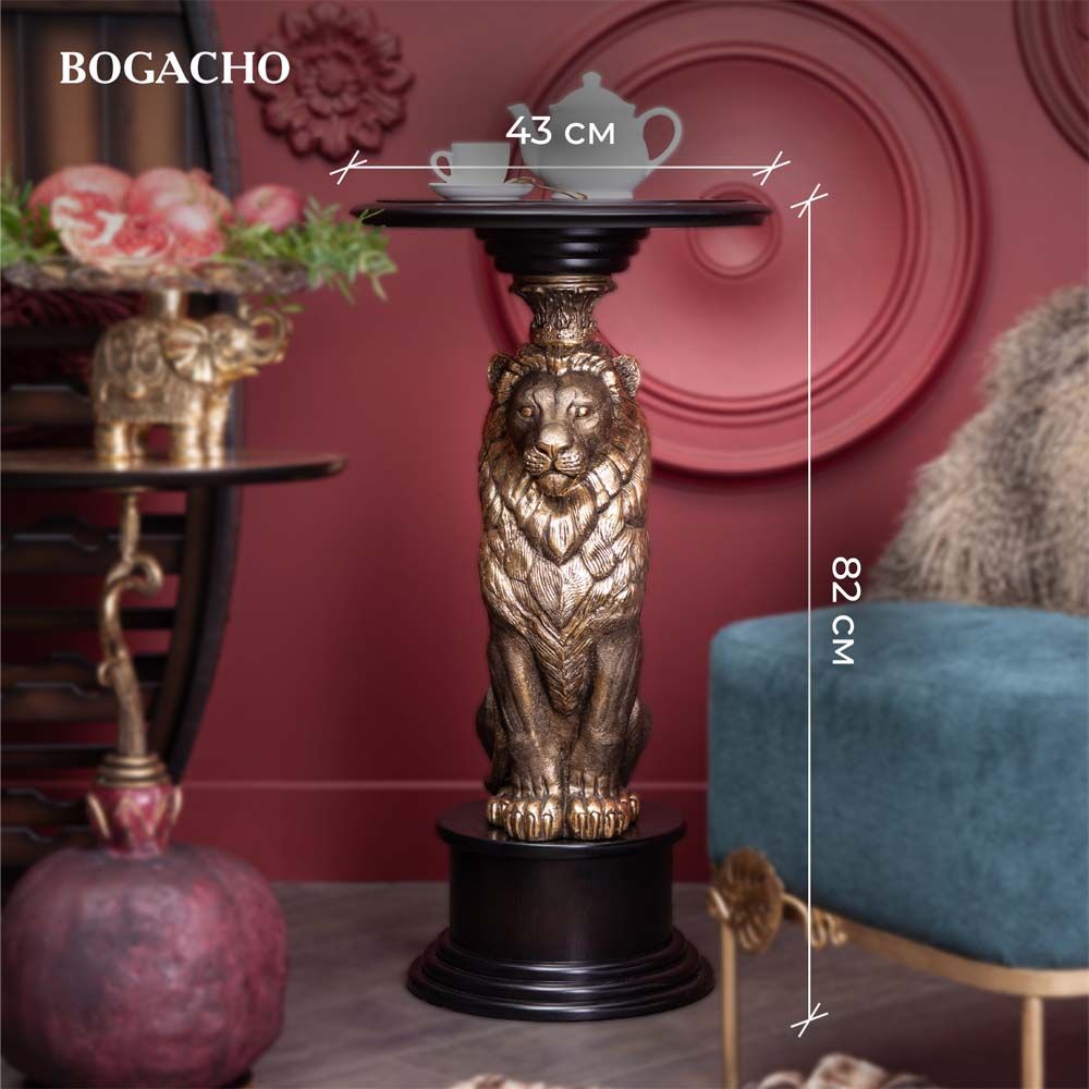 Подставка Лев Лион Орех Оберджин