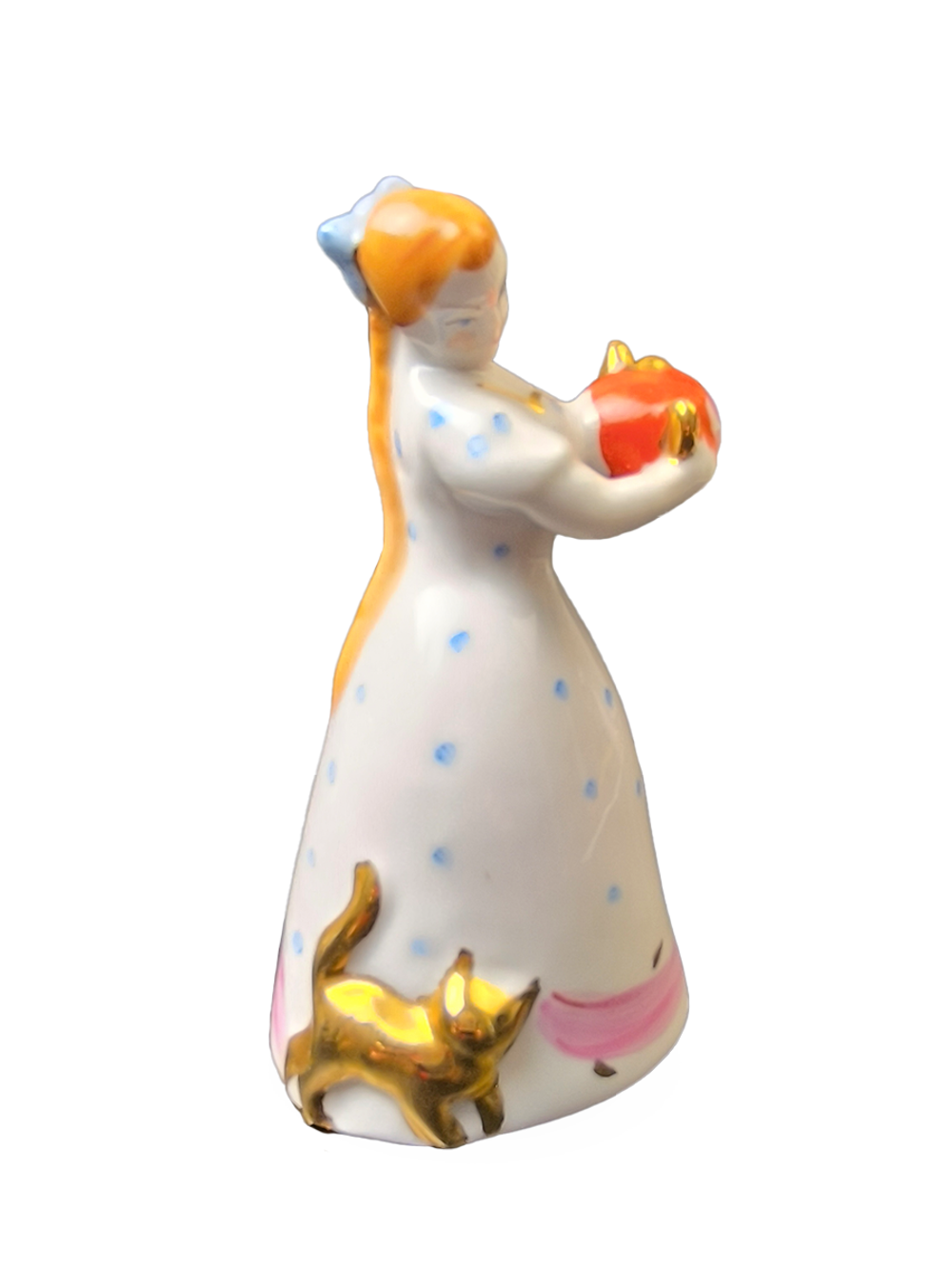 Фарфоровая статуэтка "Девушка с чайником" Дулево