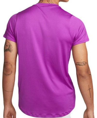 Мужское поло теннисное Nike Men's Court Dri-Fit Advantage Polo - vivid purple/green glow/white