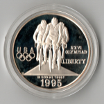 1 доллар Велоспорт 1995 год. Proof. Пруф в капсуле