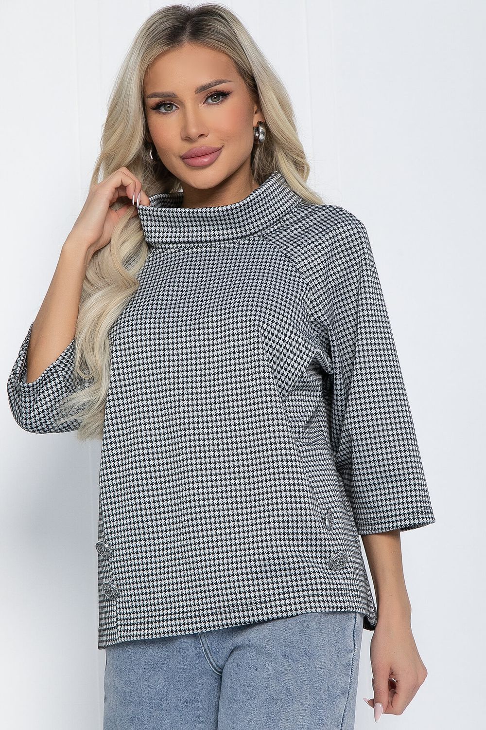 Джемпер Эдельвейс (черно-серая) Б12404-18 LT Collection