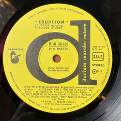 Винтажная виниловая пластинка LP Featuring Precious Wilson Eruption (Italy 1978)