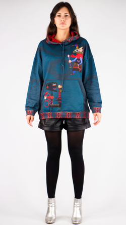 Зип худи "Рыцарь Связи" по мотивам живописи художника-сюрреалиста Виктора Браунера