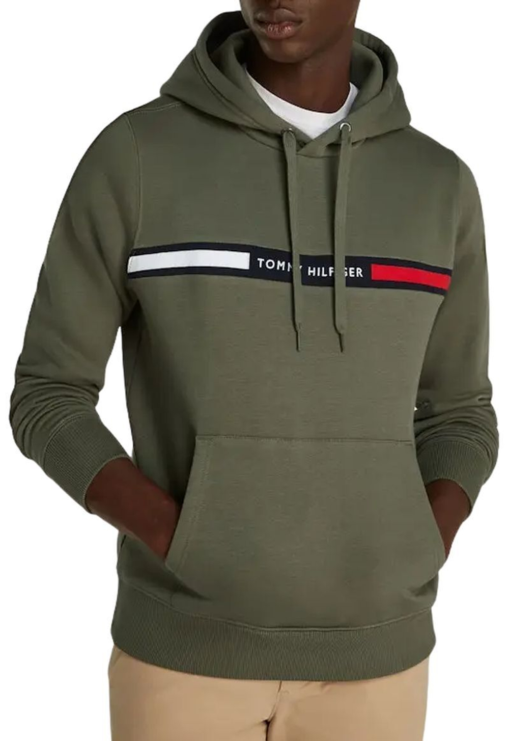 Мужская теннисная кофта Tommy Hilfiger Chest Insert - зеленый