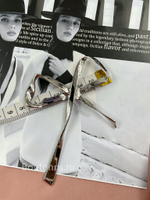 Брошь бантик серебро