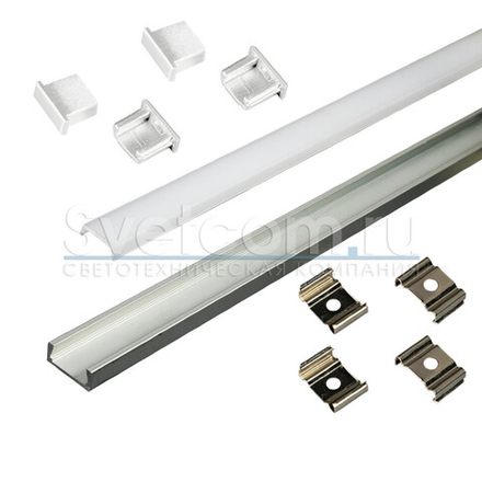 Комплект 1506, накладной, диффузор белый, 2 м, алюминий