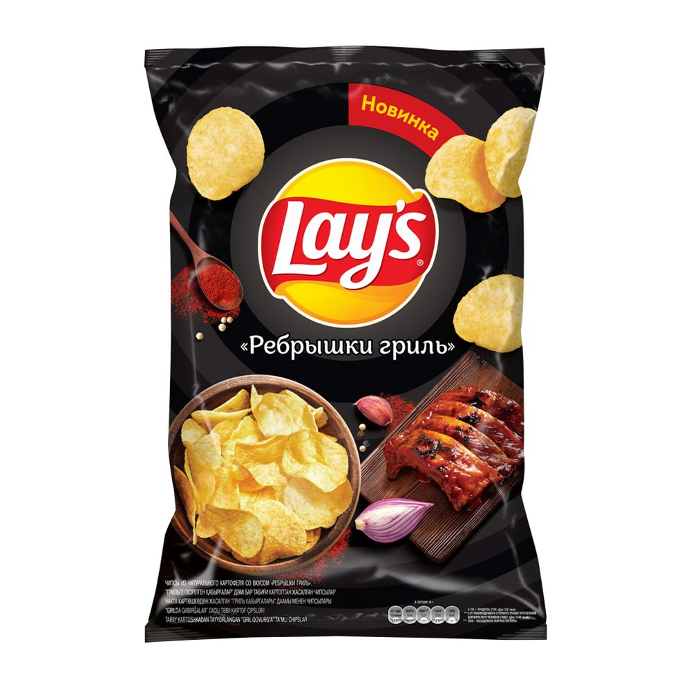 Чипсы LAY’S Ребрышки гриль 140 г