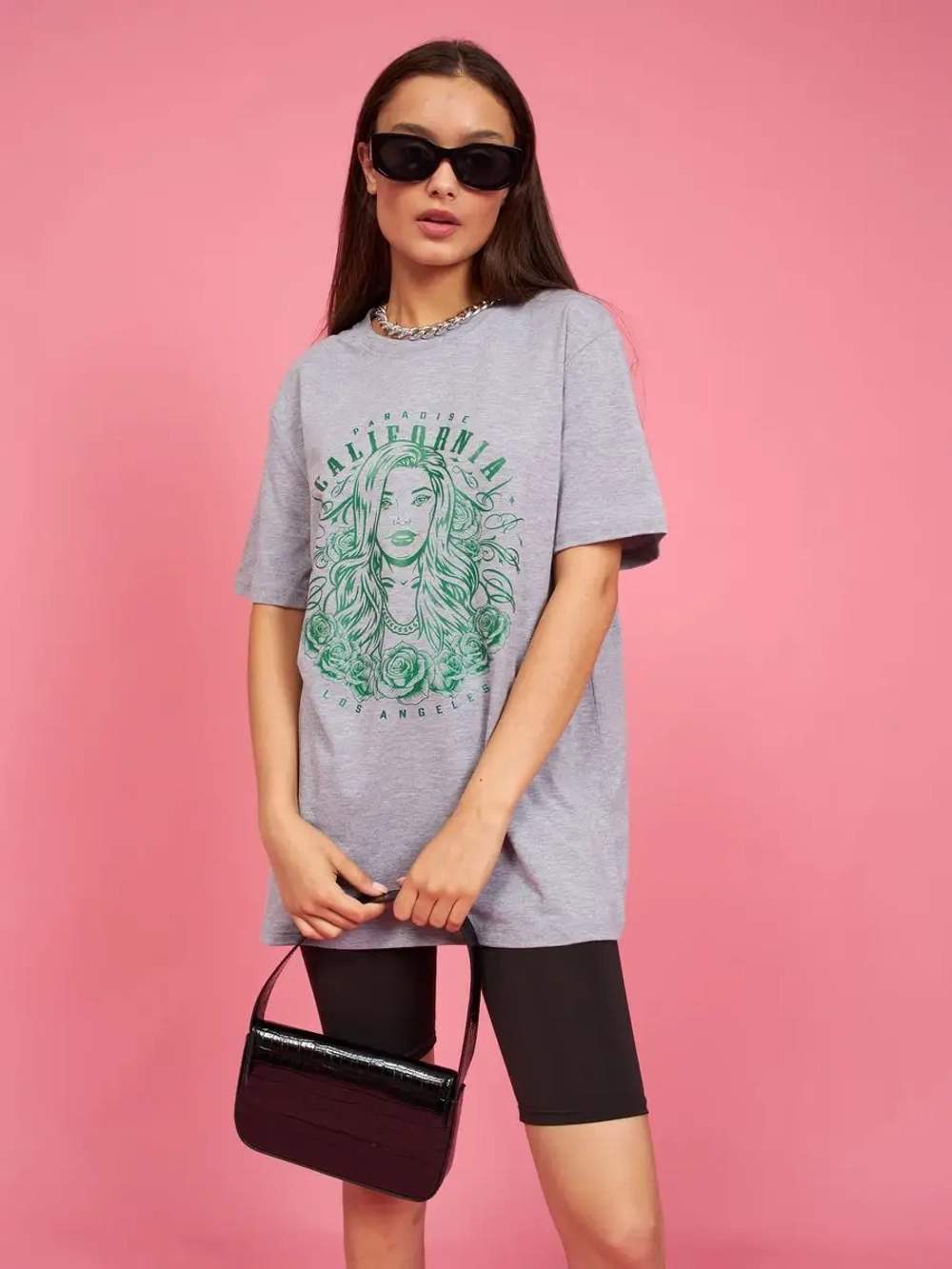 Футболка калифорния женская серая