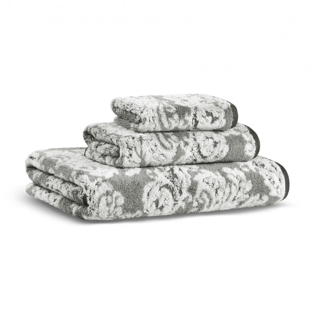 Полотенце 40x71 L'appartement Damask Yarn Dyed ivory/carbon слоновая кость/серый металлик