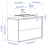 HAVBÄCK / ORRSJÖN Шкаф умывальник с ящиками/мойкой/смесителем ИКЕА