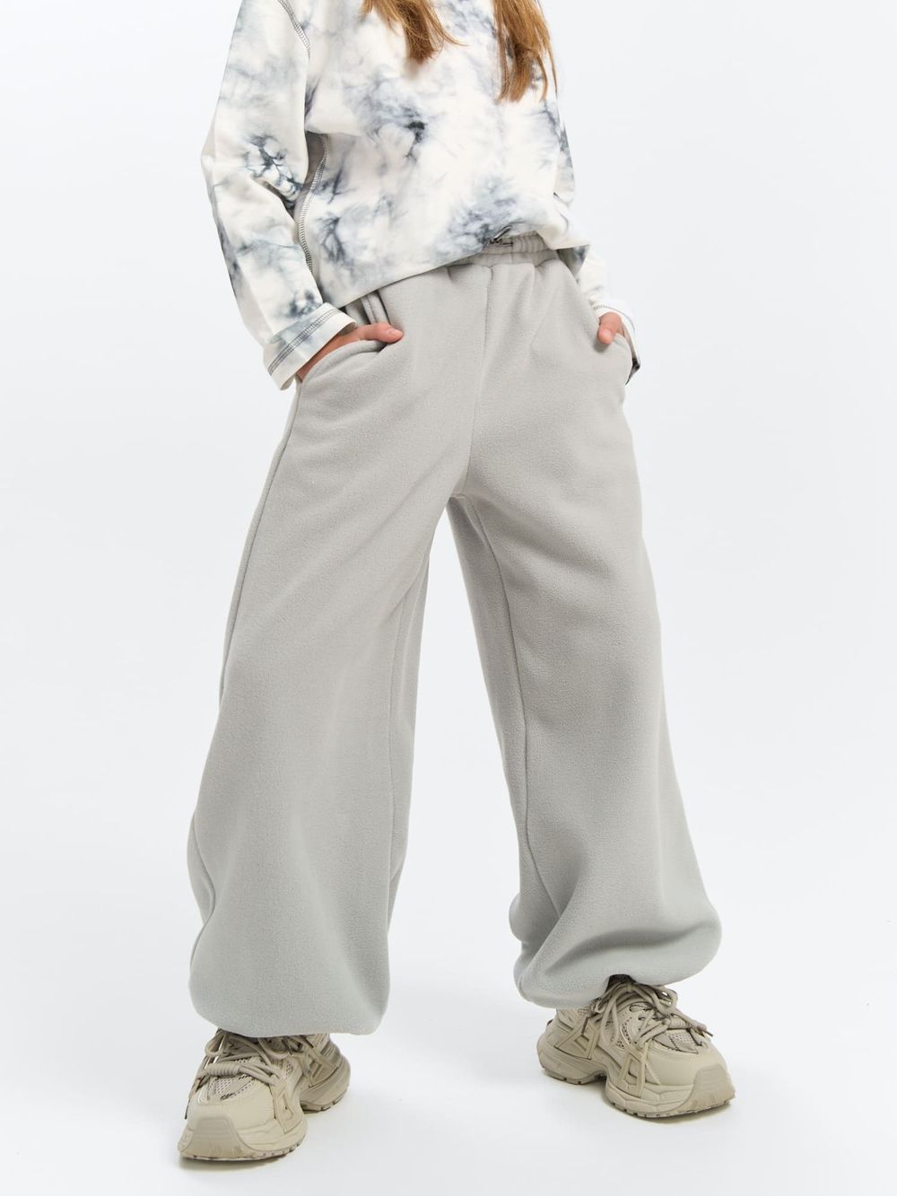 Джоггеры багги флисовые "Пепел" 7+