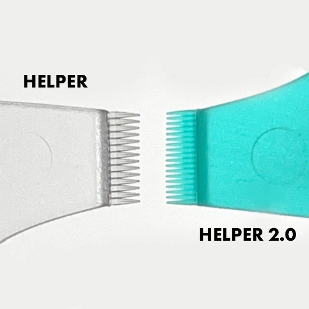 InLei HELPER 2.0 революционная расческа ( хэлпер - аппликатор ) для тонких ресниц, зеленая