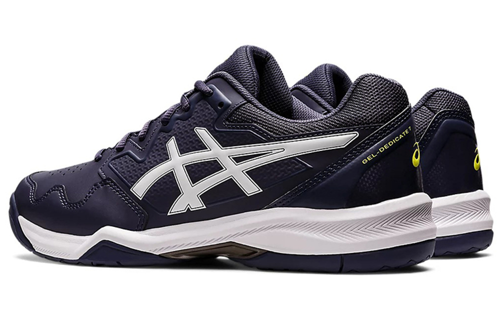 Asics Gel-Dedicated 7 shock absorption, non-slip and wear-resistant low-top tennis shoes men's navy blue