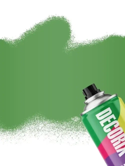 Краска аэрозольная зеленая флуоресцентная матовая DECORIX - эмаль акриловая в баллончике для любых поверхностей 520 мл