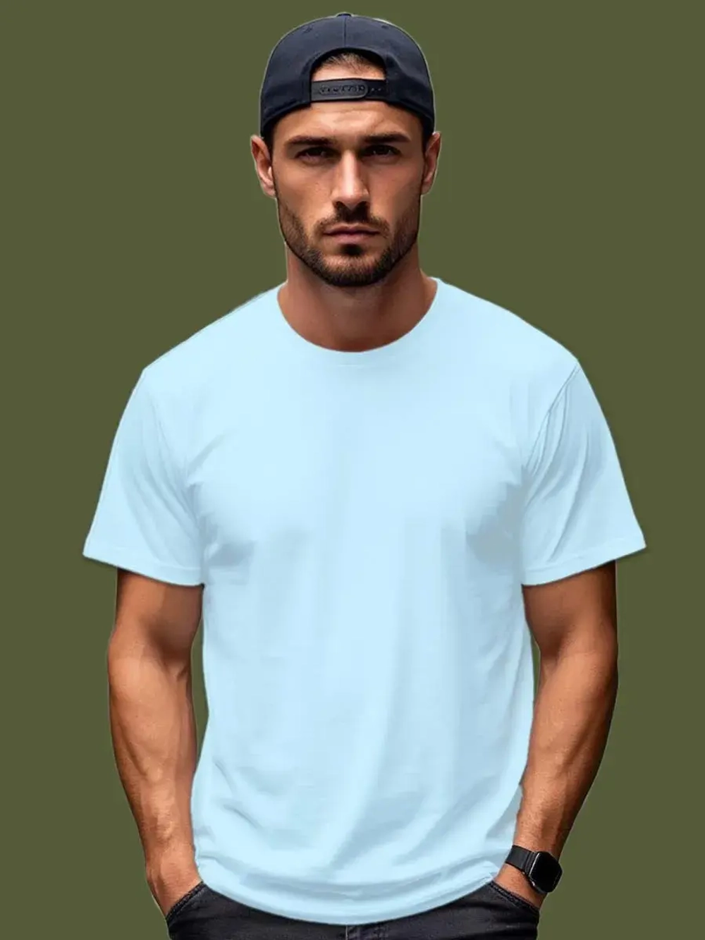 Футболка Взрослая.Премиум однотонная.1 шт