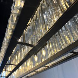 Подвесная Люстра Rh 1920S Odeon Clear Glass Black 180 By Imperiumloft