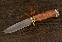 Разделочный нож Игоря Пампуха Модель 083, клинок 145мм, булат легированный, рукоять орех