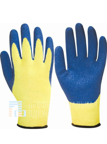 Перчатки нейлоновые с вспененным латексным покрытием (коричнивые) 600#. (12пар) ЗТ-0934