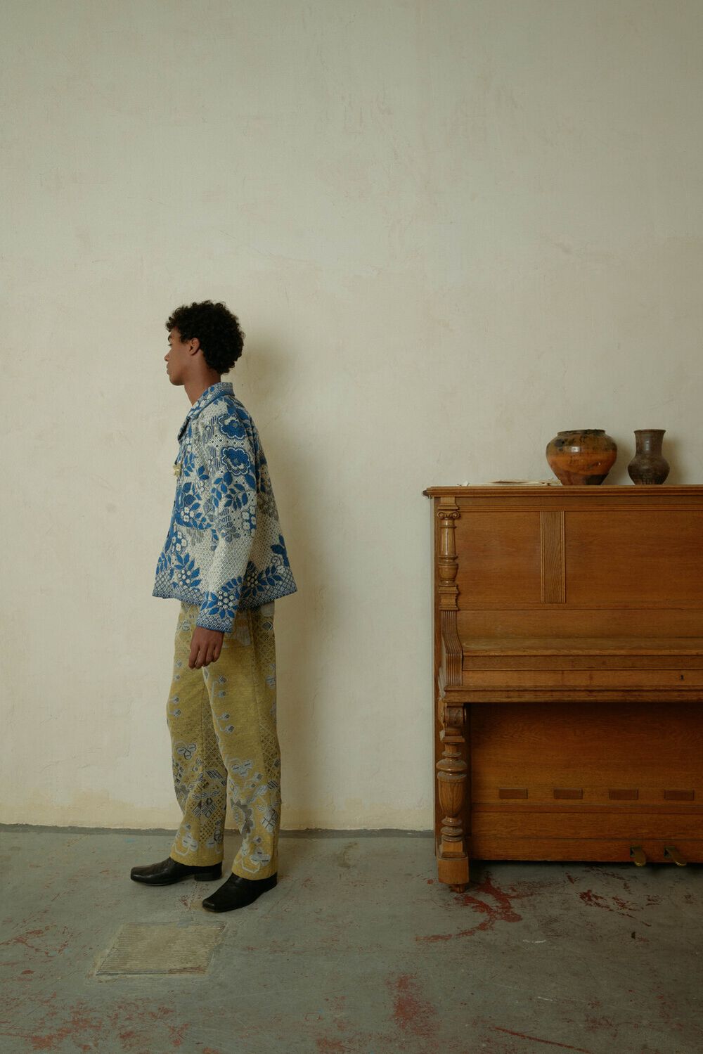 Куртка Soeurs с Цветами / Dark Blue Flowers темно-синяя