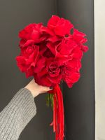 Свадебный букет из одноголовых роз