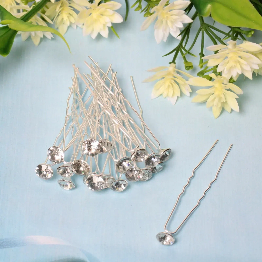 Шпильки для волос в тубе 20шт «Hair Beauty», стразик, цвет как на фото, d-0.8см