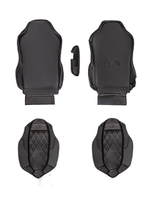 Чехлы Люкс FAW J7 (экокожа, черный, серая вставка)