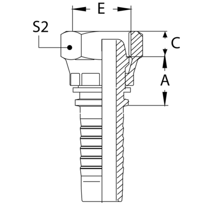 Фитинг DN 20 DK (Г) 33x1.5 (накидная гайка)