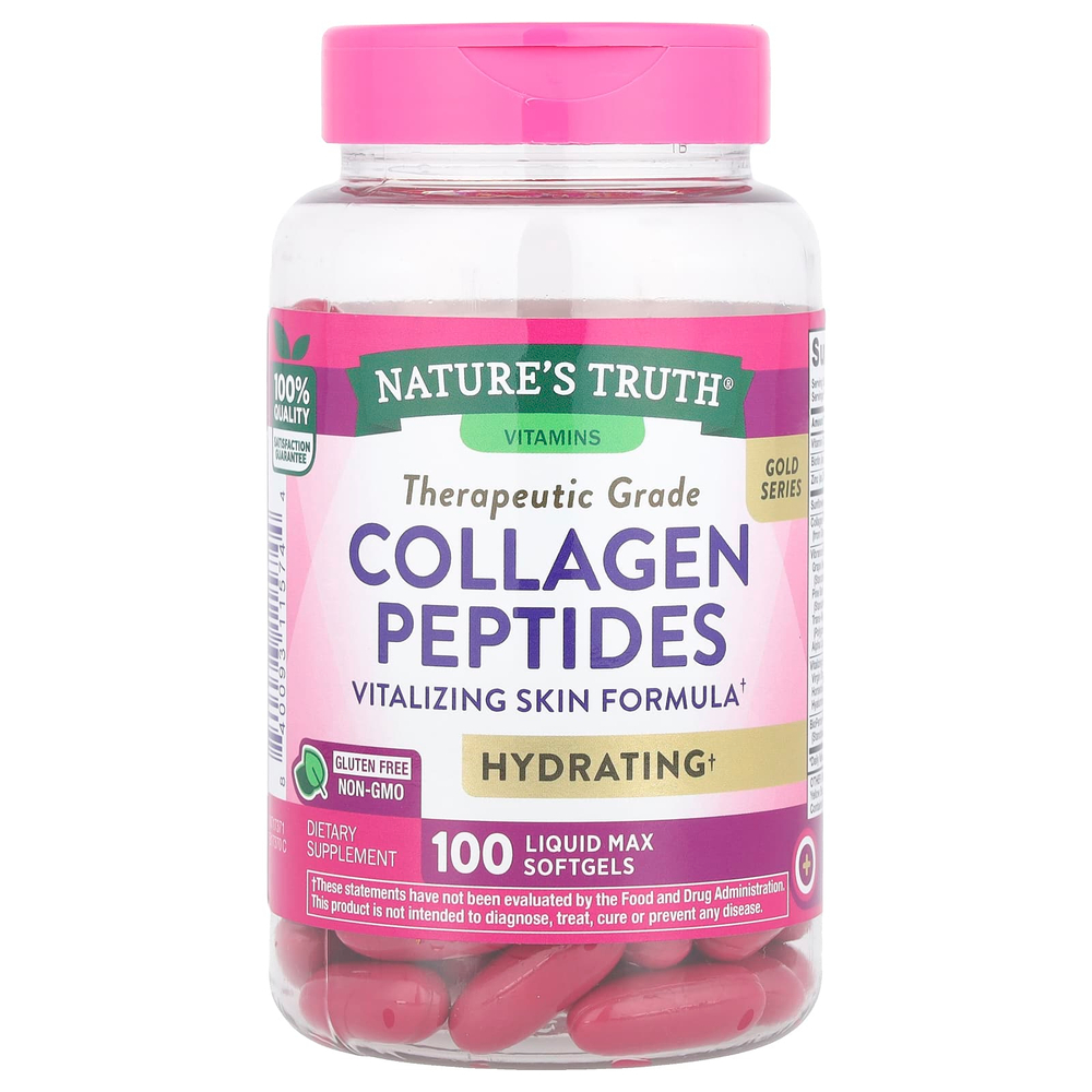 Nature's Truth, Коллагеновые пептиды, 100 капсул Liquid Max
