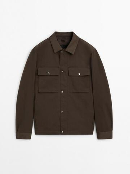 Massimo Dutti Куртка с карманами, коричневый