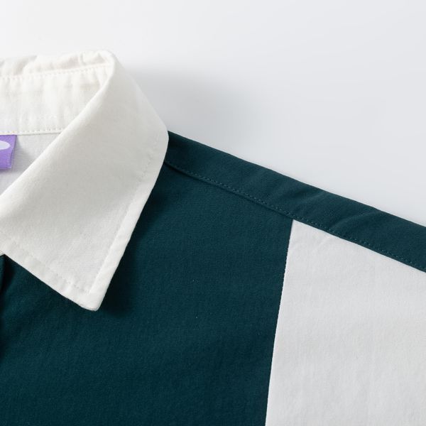 Сорочка Puff белая / изумрудная - фото 4