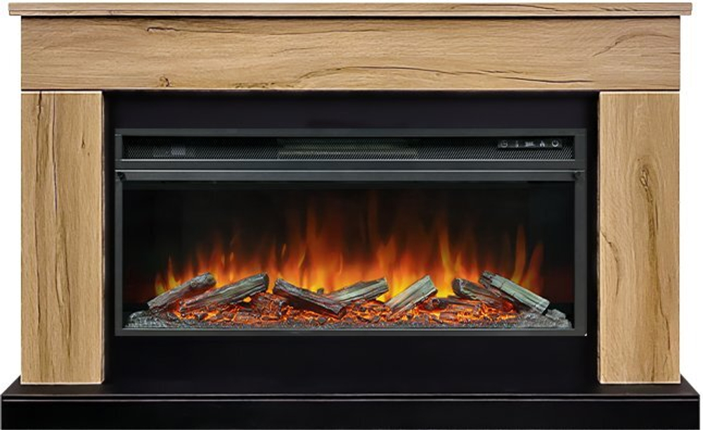 Каминокомплект Bergen (Разборный) - Дуб галифакс (Ширина 1370 мм) с очагом Vision 42 LOG LED