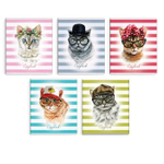 Тетрадь А5 48л. клетка, на скобе "Мистер и миссис кот" (Феникс+)