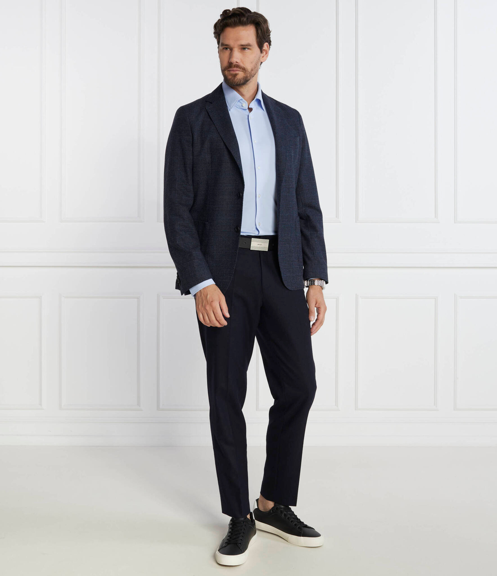 Рубашка P-HANK-kent-C1-222 BOSS BLACK - голубой(50490393)