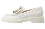 Roger Vivier Leather Loafers Women"s White
