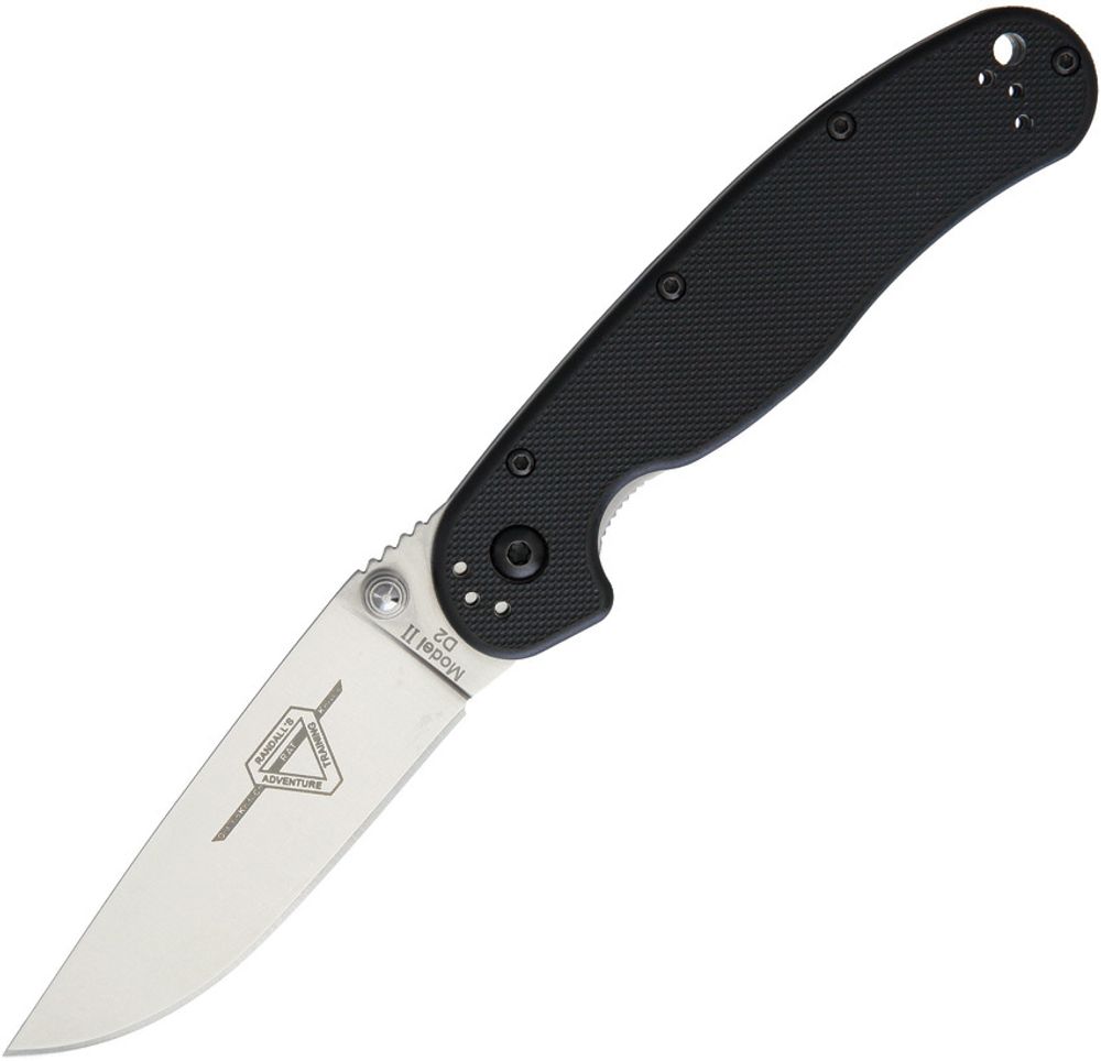 Складной нож Ontario RAT 2 черный. сталь D2
