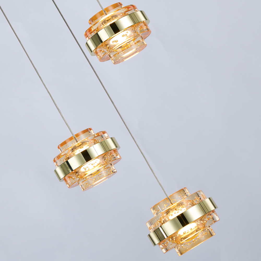 Подвесной светильник MD22030002-3A gold/champagne