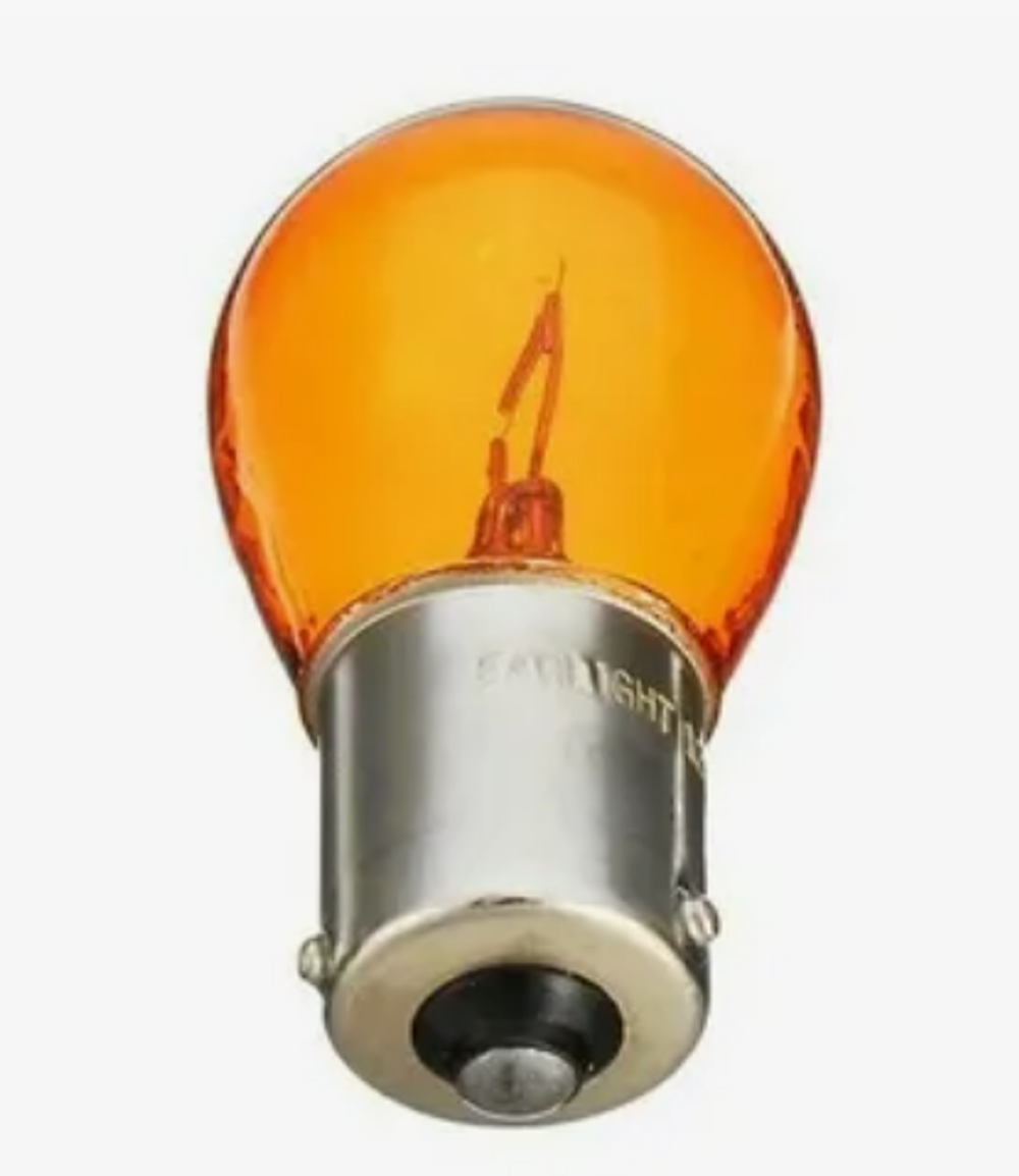Автолампа  РY 24-21+3 (PY21/3W) 1конт ORANGE (смещ штифт) (BAU15s) РarusAuto #22548OR/10