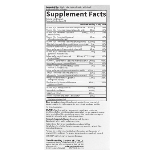 Garden of Life, Тереза Formated Multi +, Heart Health, 30 капсул