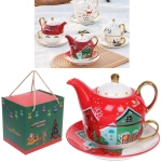 Набор чайный «Зимнее волшебство» (Чайник 420мл+кружки 200мл+блюдце)